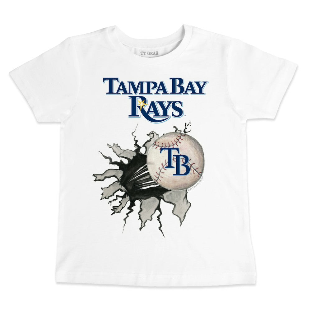 Tampa Bay Rays Tiny Turnip Youth Baseball Tear T-Shirt - White - MLB Online
