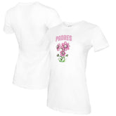 San Diego Padres Tiny Turnip Women's Blooming Baseballs T-Shirt - White - MLB Discount