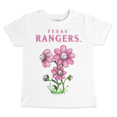 Texas Rangers Tiny Turnip Youth Blooming Baseballs T-Shirt - White - MLB Lifestyle