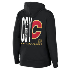 Calgary Flames WEAR by Erin Andrews Women's Sponge Fleece Full-Zip Hoodie - Black - NHL 4762597