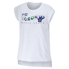 Toronto Maple Leafs WEAR by Erin Andrews Women's Greetings From Muscle T-Shirt - White - NHL 4762640