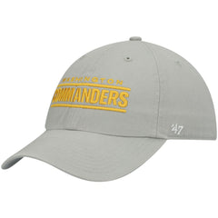 47 brand Washington Commanders '47 Script Clean Up Adjustable Hat Gray