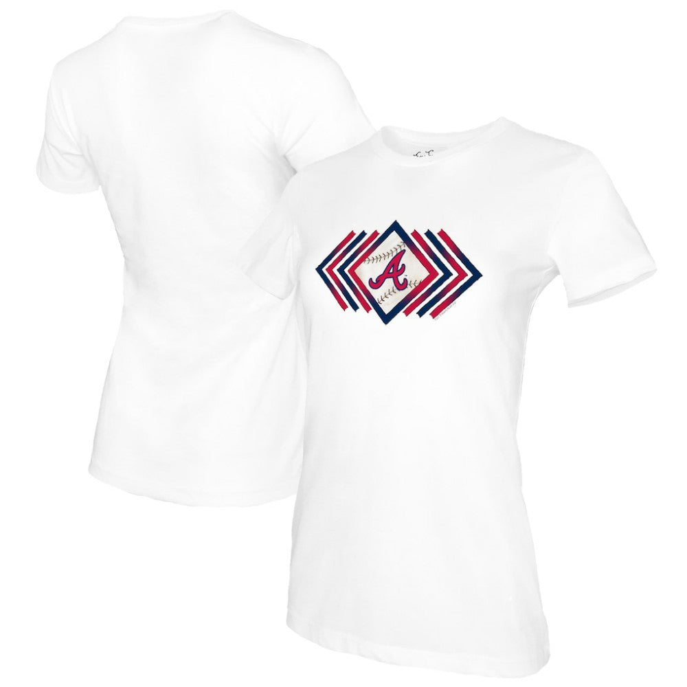 Atlanta Braves Tiny Turnip Women's Prism Arrows T-Shirt - White - MLB Lifestyle