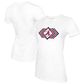 Atlanta Braves Tiny Turnip Women's Prism Arrows T-Shirt - White - MLB Lifestyle