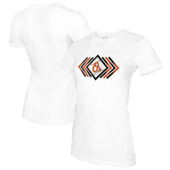 Baltimore Orioles Tiny Turnip Women's Prism Arrows T-Shirt - White - MLB Lifestyle