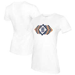 Detroit Tigers Tiny Turnip Women's Prism Arrows T-Shirt - White - MLB Lifestyle