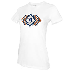 Detroit Tigers Tiny Turnip Women's Prism Arrows T-Shirt - White - MLB Lifestyle