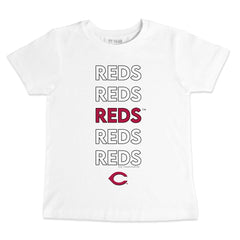 Cincinnati Reds Tiny Turnip Youth Stacked T-Shirt - White - MLB on Sale