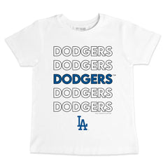 Los Angeles Dodgers Tiny Turnip Youth Stacked T-Shirt - White - MLB Online