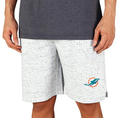 Miami Dolphins Concepts Sport Throttle Knit Jam Shorts White/Charcoal