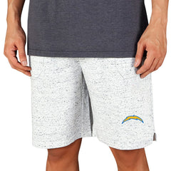 Los Angeles Chargers Concepts Sport Throttle Knit Jam Shorts White/Charcoal
