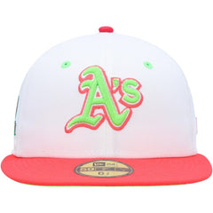 Athletics New Era 40th Anniversary Strawberry Lolli 59FIFTY Fitted Hat - White/Coral - New Era Discount