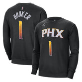 Devin Booker Phoenix Suns Jordan Brand Statement Name & Number Pullover Sweatshirt Black