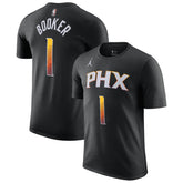 Devin Booker Phoenix Suns Jordan Brand 2022/23 Statement Edition Name & Number T-Shirt Black