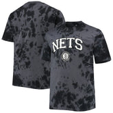 Brooklyn Nets Big & Tall Marble Dye Tonal Performance T-Shirt Black