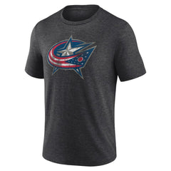 Columbus Blue Jackets Wraparound Tri-Blend T-Shirt - Charcoal - NHL 4773192