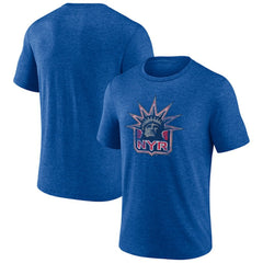 New York Rangers Wraparound Tri-Blend T-Shirt - Blue - NHL 4773203