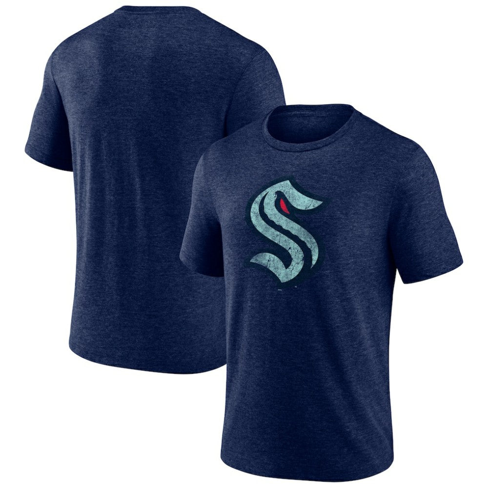 Seattle Kraken Wraparound Tri-Blend T-Shirt - Deep Sea Blue - NHL 4773208