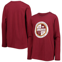 Washington Commanders Youth Secondary Logo Long Sleeve T-Shirt Burgundy