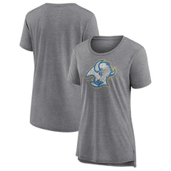 Buffalo Sabres Women's Slow Whistle Tri-Blend T-Shirt - Gray - NHL 4773834