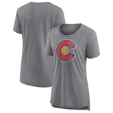 Colorado Avalanche Women's Slow Whistle Tri-Blend T-Shirt - Gray - NHL 4773836