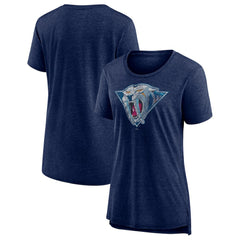 Nashville Predators Women's Slow Whistle Tri-Blend T-Shirt - Navy - NHL 4773843