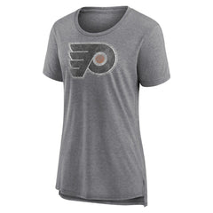 Philadelphia Flyers Women's Slow Whistle Tri-Blend T-Shirt - Gray - NHL 4773847