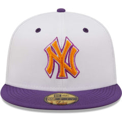 New York Yankees New Era 2000 World Series Grape Lolli 59FIFTY Fitted Hat - White/Purple - New Era Sale