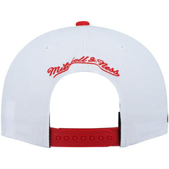 Chicago Bulls Hardwood Classics Snapback Hat White/Red | Mitchell & Ness online