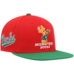 Milwaukee Bucks Hardwood Classics Snapback Hat Red/Green | Mitchell & Ness outlet
