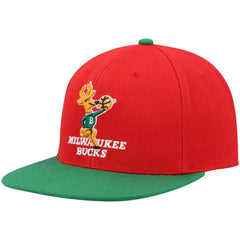 Milwaukee Bucks Hardwood Classics Snapback Hat Red/Green | Mitchell & Ness outlet
