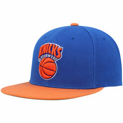 New York Knicks Hardwood Classics Snapback Hat Blue/Orange | Mitchell & Ness Near Me
