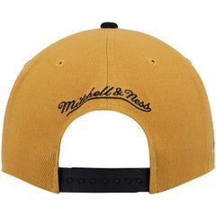 Philadelphia 76ers Hardwood Classics Snapback Hat Gold/Black | Mitchell & Ness US