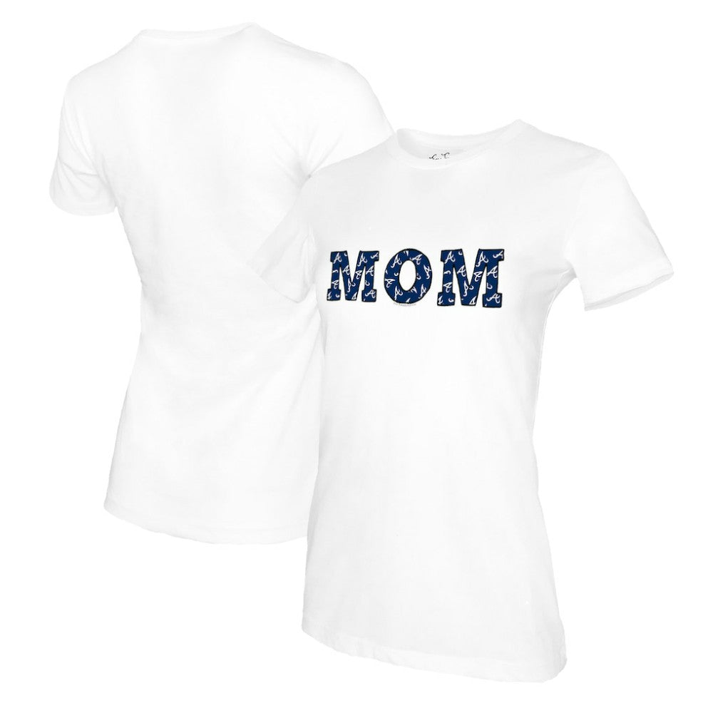Atlanta Braves Tiny Turnip Women's Mom T-Shirt - White - MLB Sale