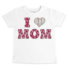 St. Louis Cardinals Tiny Turnip Youth Heart Mom T-Shirt - White - MLB Sale