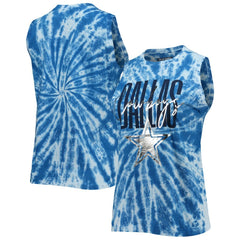 Dallas Cowboys Lauren James Women's Tie-Dye Jersey Boxy Tank Top Royal