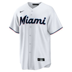 Miami Marlins Nike Home Blank Replica Jersey - White - Nike Discount