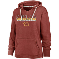 47 brand Washington Commanders '47 Women's Color Rise Kennedy Pullover V-Neck Hoodie Heathered Burgundy