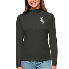 Chicago White Sox Antigua Women's Tribute Quarter-Zip Pullover Top - Charcoal - MLB on Sale