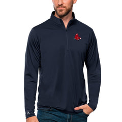 Boston Red Sox Antigua Tribute Quarter-Zip Pullover Top - Navy - MLB Sale