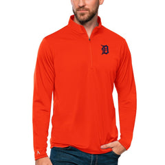 Detroit Tigers Antigua Tribute Quarter-Zip Pullover Top - Orange - MLB Sale