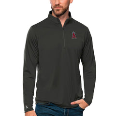 Los Angeles Angels Antigua Tribute Quarter-Zip Pullover Top - Charcoal - MLB Sale
