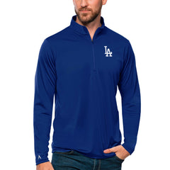 Los Angeles Dodgers Antigua Tribute Quarter-Zip Pullover Top - Royal - MLB Discount