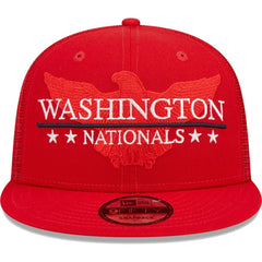 Washington Nationals New Era Patriot Trucker 9FIFTY Snapback Hat - Red - New Era Online