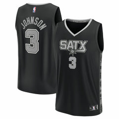 Keldon Johnson San Antonio Spurs Fast Break Replica Player Jersey Statement Edition Black | Fanatics