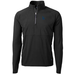 Los Angeles Dodgers Cutter & Buck Adapt Eco Knit Hybrid Recycled Quarter-Zip Pullover Jacket - Black - MLB Sale