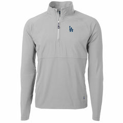 Los Angeles Dodgers Cutter & Buck Adapt Eco Knit Hybrid Recycled Quarter-Zip Pullover Jacket - Gray - MLB Online