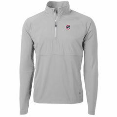 Chicago Cubs Cutter & Buck Adapt Eco Knit Hybrid Recycled Quarter-Zip Pullover Jacket - Gray - MLB Online
