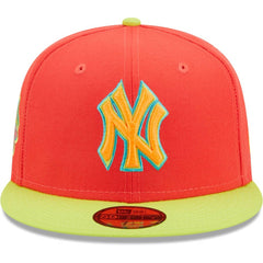New York Yankees New Era Lava Highlighter Combo 59FIFTY Fitted Hat - Red/Neon Green - New Era Online