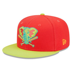 Athletics New Era 40th Anniversary Lava Highlighter Combo 59FIFTY Fitted Hat - Red/Neon Green - New Era on Sale